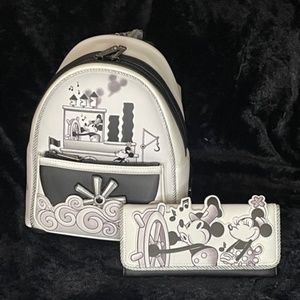 Loungefly Disney Steamboat Willie Bag & Wallet
